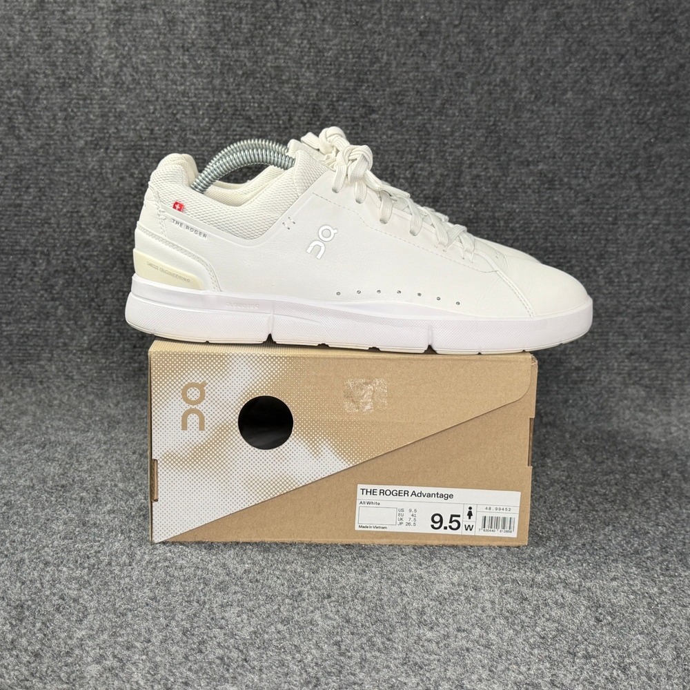 On The Roger Advantage Tennis Sneakers Women's 9.5 White Classic Summer Casual